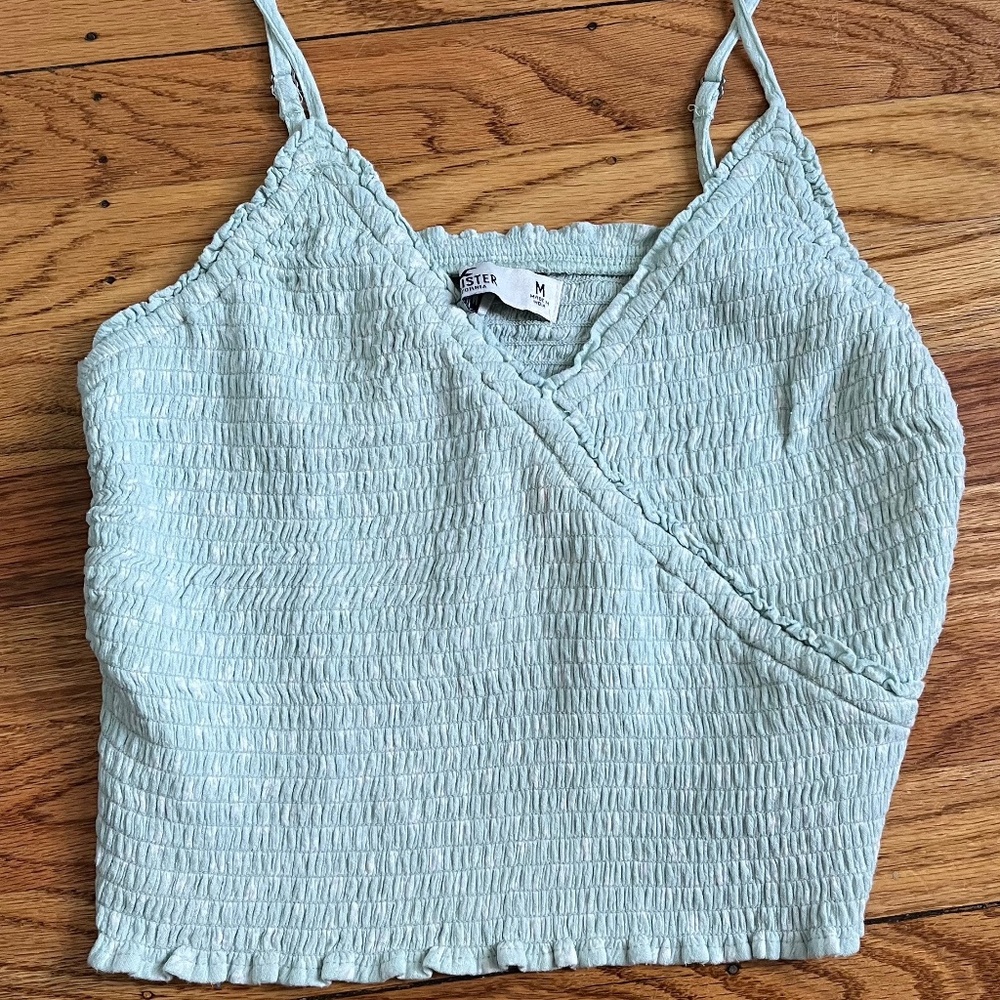 Hollister Floral Mint Green Tank Top
